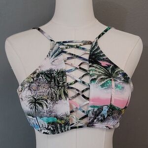 The Bikini Lab Set Tropical Lace-Up Tank Top